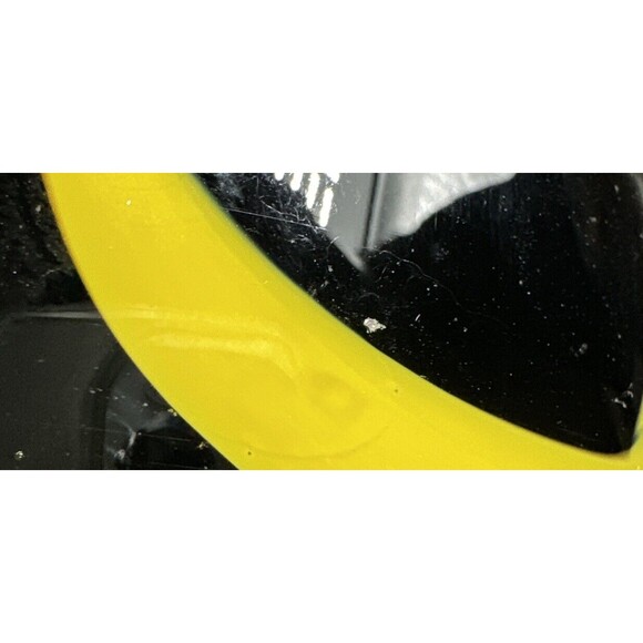 Vase Glass Hand Blown Black White Yellow Small 4.5” Candle Holder - Picture 11 of 15